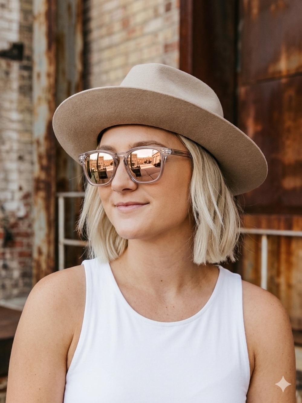Blenders Eyewear Sweet Diva Polarized Sunglasses with Rose Gold Mirror Lenses